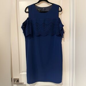 AB Studio Cold-Shoulder Cocktail Dress